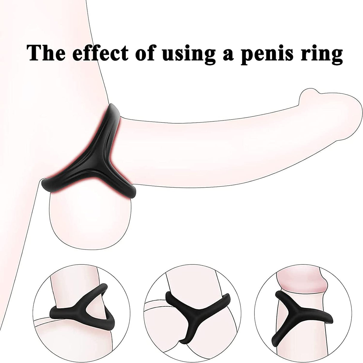 Lock Ring Silicone Penis Vibration Delay Ring