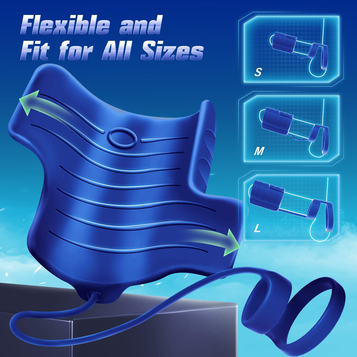 9 Vibrating 2 Cock APP & Remote Control Penis Ring