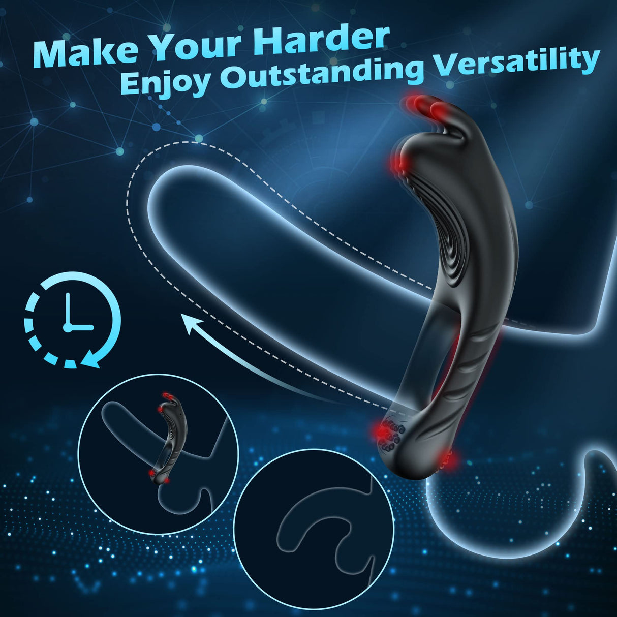 Vibrating Lock Ring Electric Remote Control Vibrator
