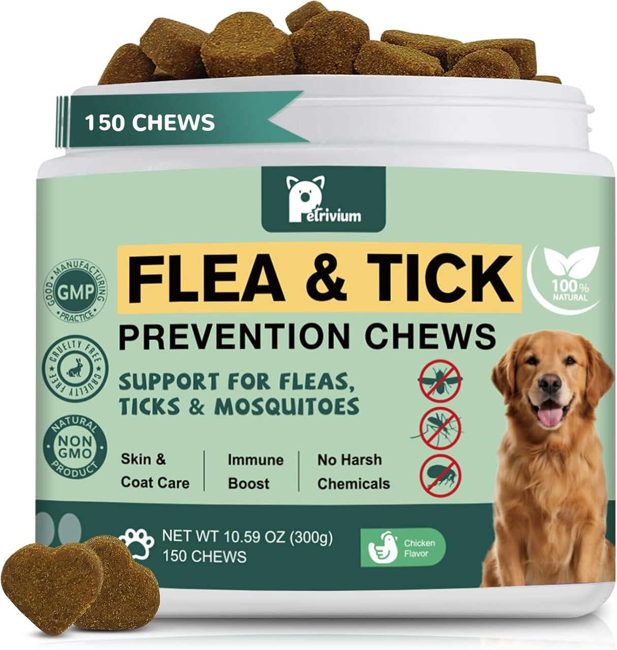 Dogs Flea and Tick Prevention Treatment Chewable