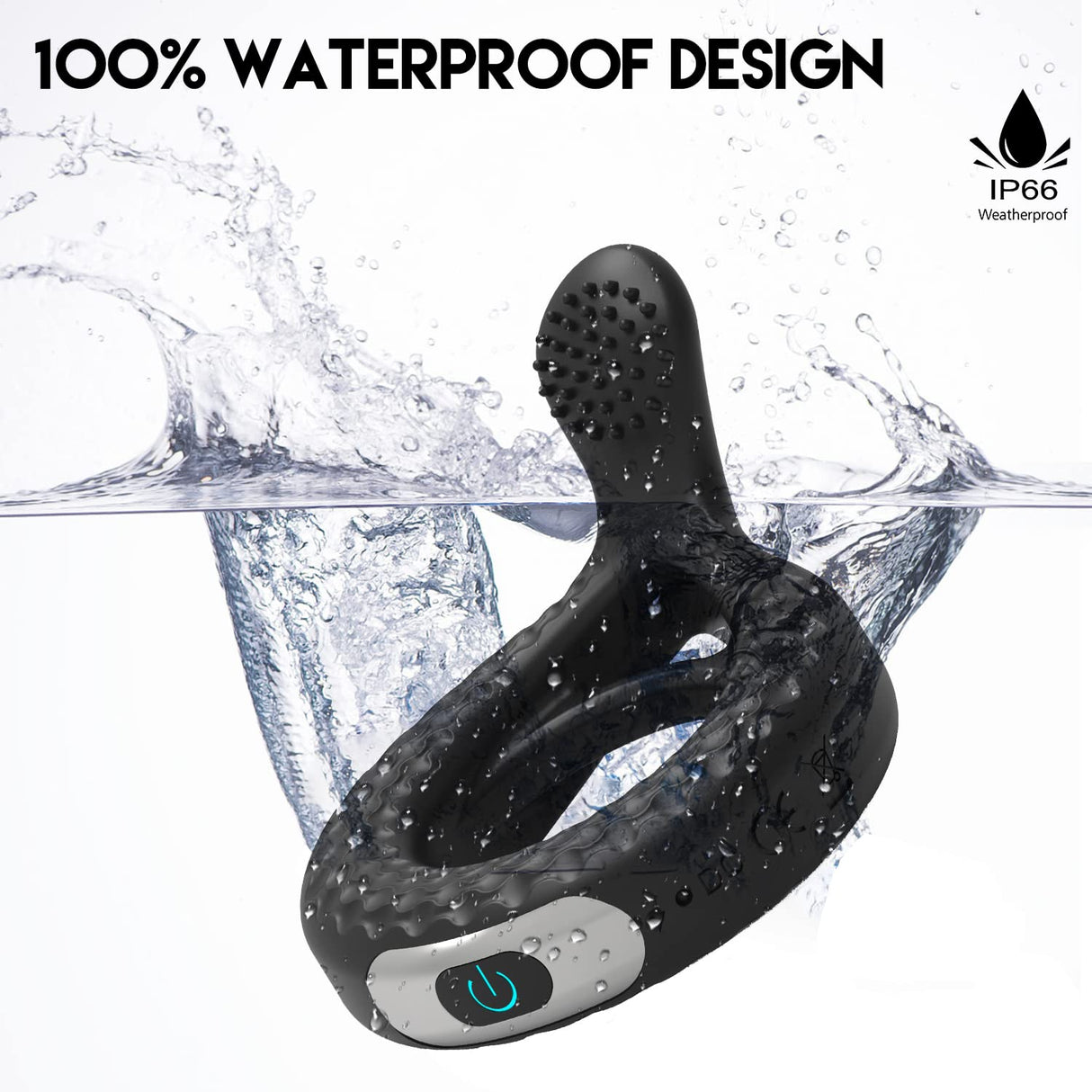 Thumb Design Remote Vibrating Cock Ring