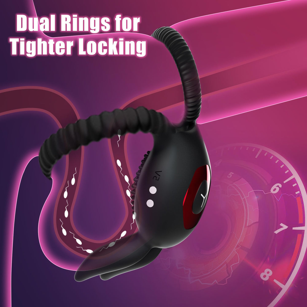 4in1 Penis Ring Vibrator 10 Vibrations C & G Spot Vibrator