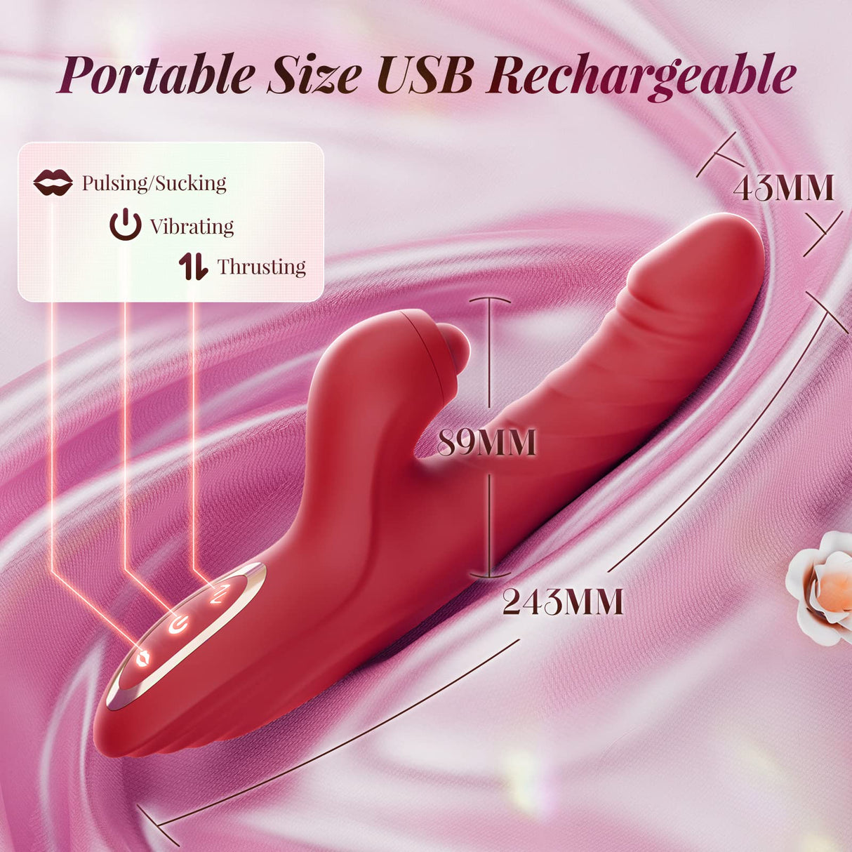 10 Vibrations 7 Thrust Modes Licking, G-spot Vibrator