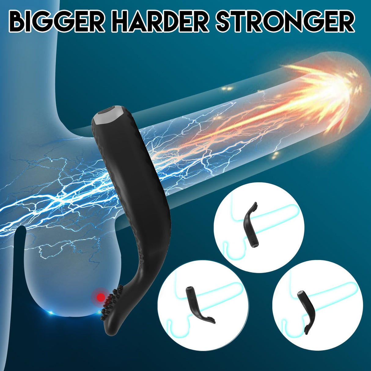 Thumb Design Remote Vibrating Cock Ring