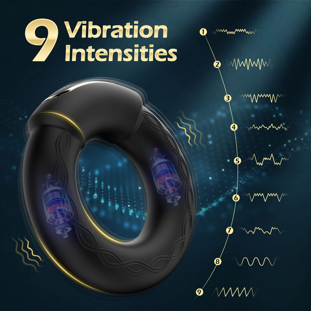 Vibrating Cock Ring 10 Vibrations with Heating