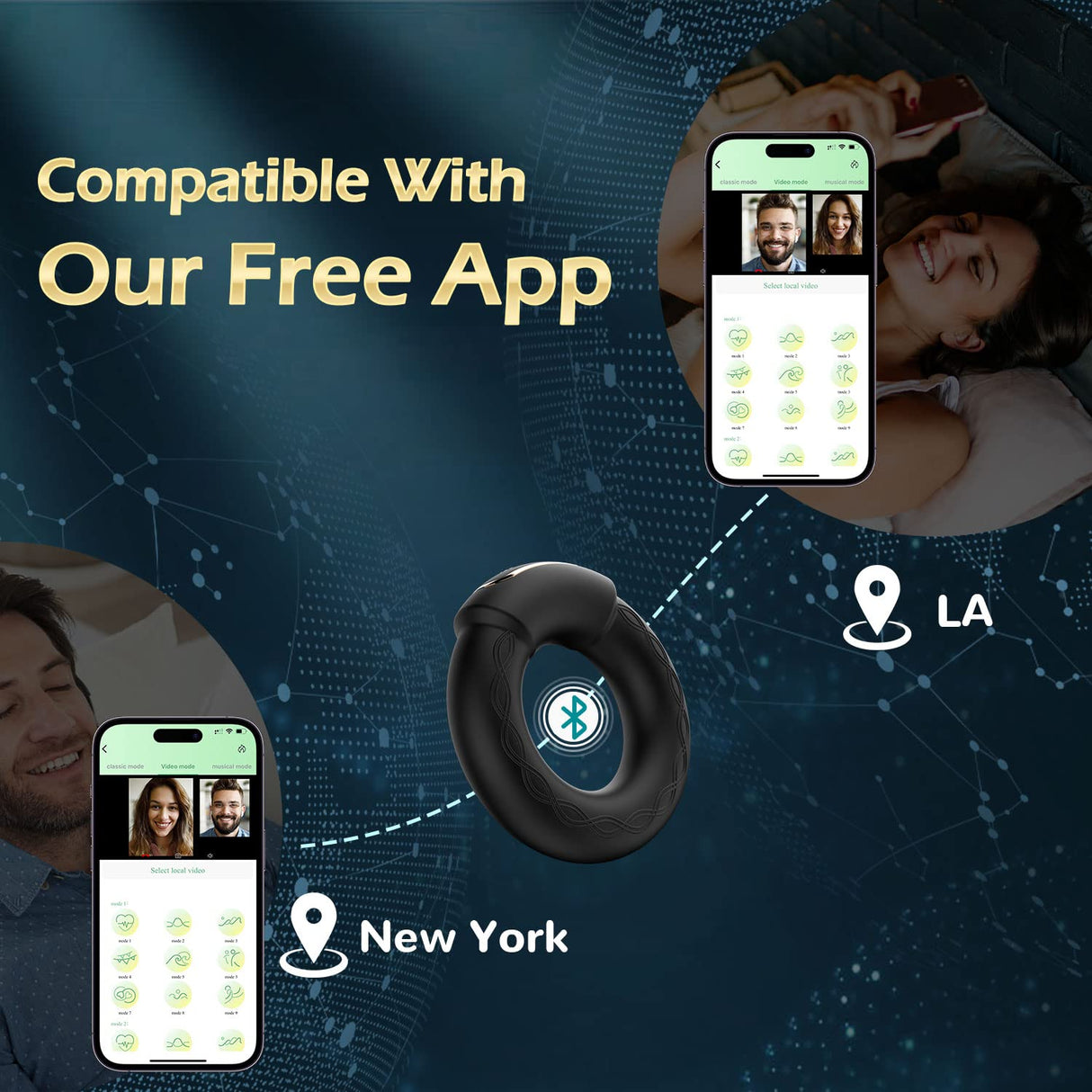 Vibrating Cock Ring 10 Vibrations with Heating