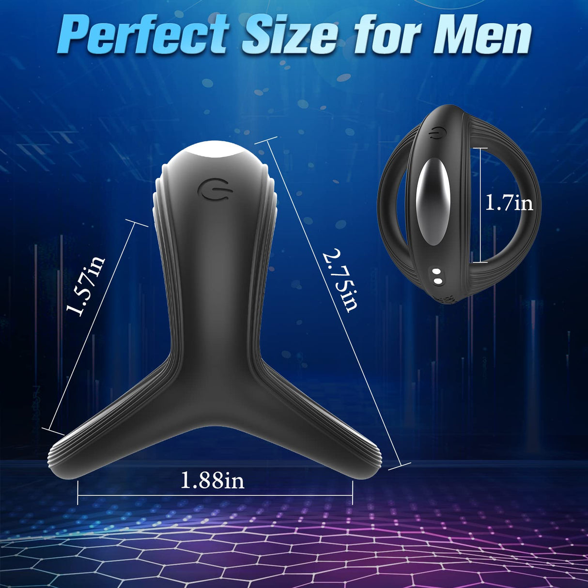 10 Frequencies Rechargeable Vibrating Cock Ring