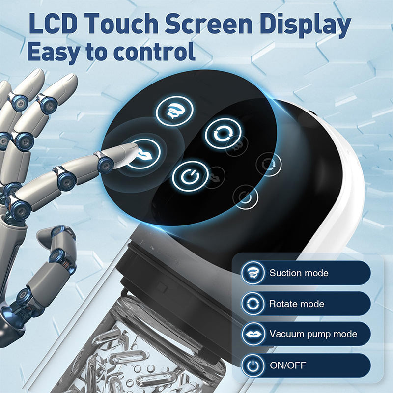 XR3 Wearable 7 Vibrating Sucking Rotation Tongue Licking Automatic Male Sex Toys