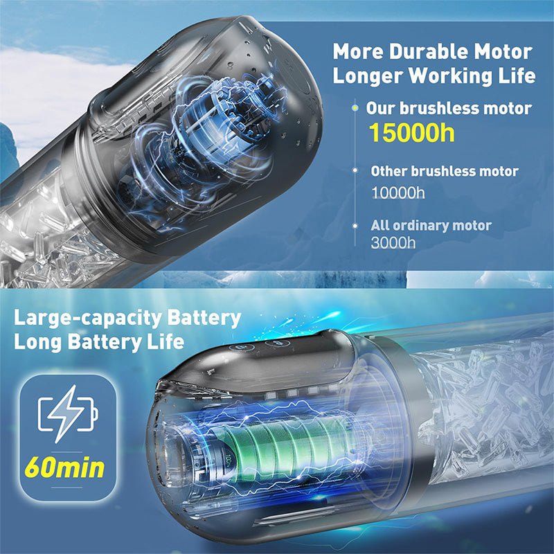 XR3 Wearable 7 Vibrating Sucking Rotation Tongue Licking Automatic Male Sex Toys