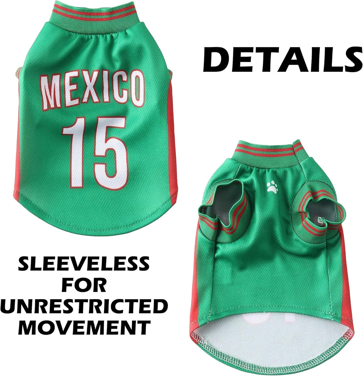 Mesh Breathable Pet Dog & Cat Soccer Jersey 2 Pack