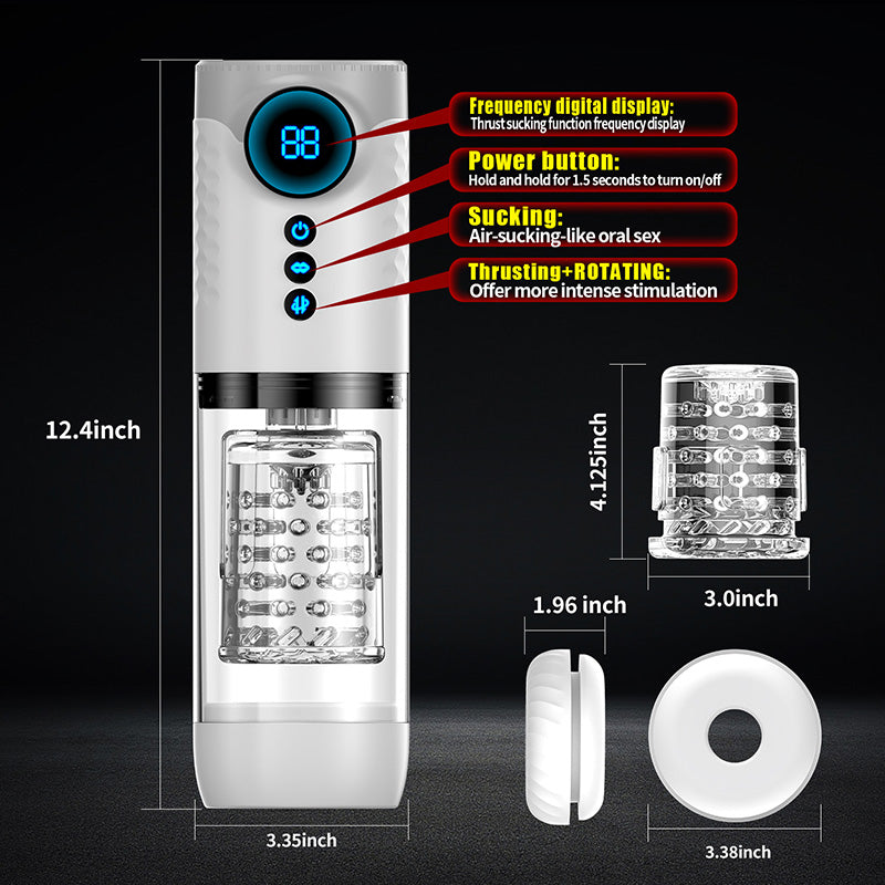 9-Frequency Fully Automatic Telescopic Rotating Male Masturbation Cup