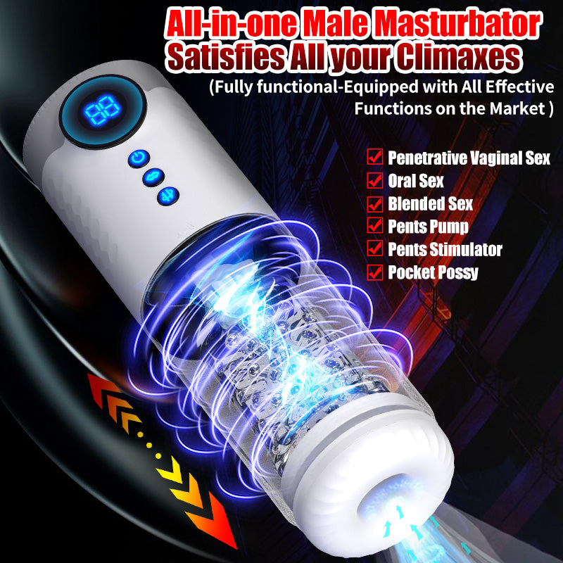9-Frequency Fully Automatic Telescopic Rotating Male Masturbation Cup