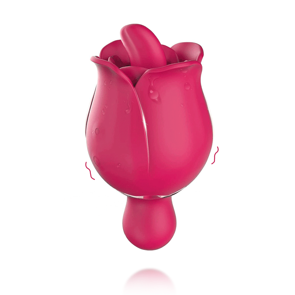 9 Frequency Rose Vibrators Vibrating Tongue Clitoris Stimulator