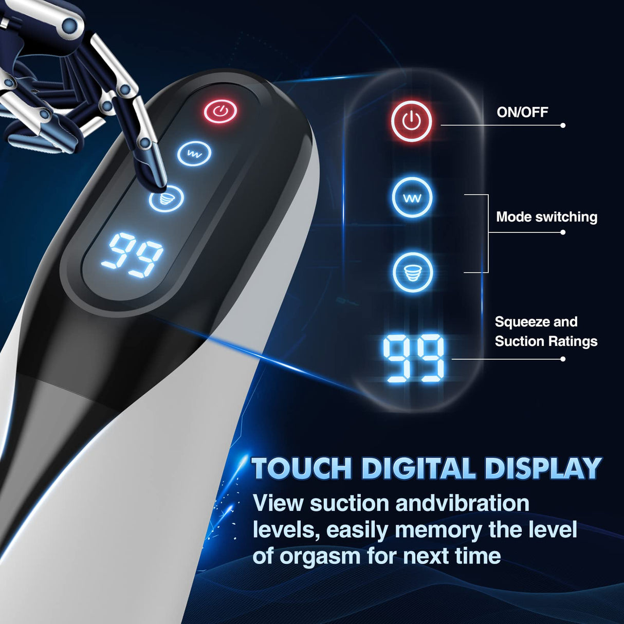 3 In 1-9 Suction & Vibration Heating Blowjob Automatic Male Masturbator