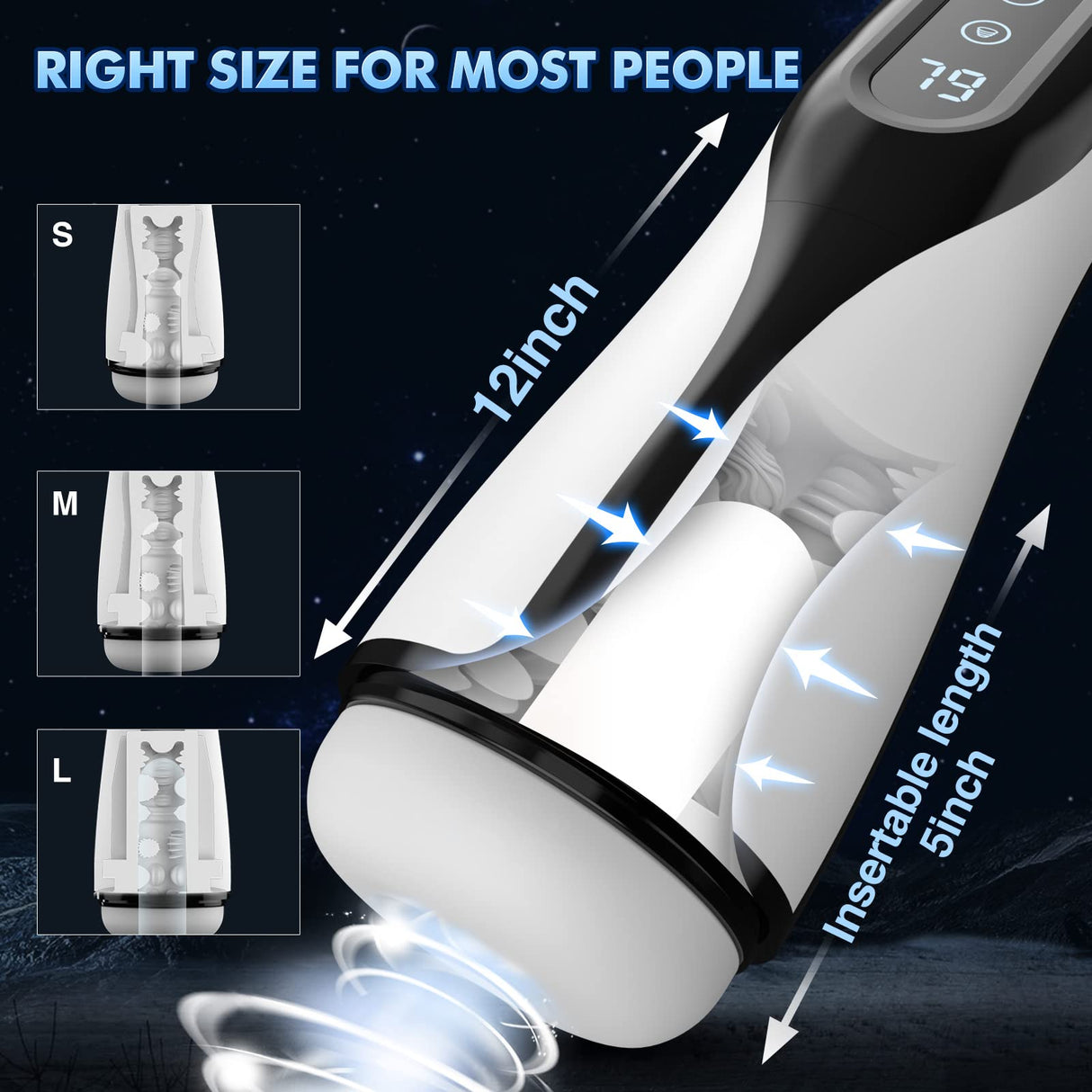 3 In 1-9 Suction & Vibration Heating Blowjob Automatic Male Masturbator