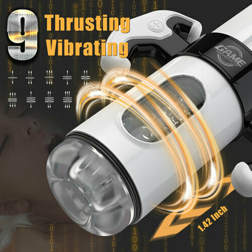 Showeggs 9 Thrusting Vibrating Handheld Male Sex Toys 2 in 1 Gamepad Design