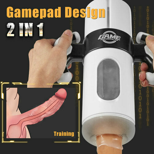 Showeggs 9 Thrusting Vibrating Handheld Male Sex Toys 2 in 1 Gamepad Design