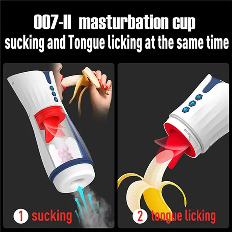 Tongue Licking Pronunciation Masturbation Cup Male Masturbator