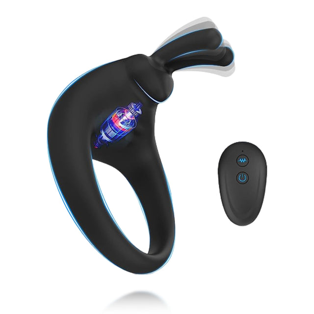 Bunny Rabbit Shaped Rechargeable Vibrating Cock Ring