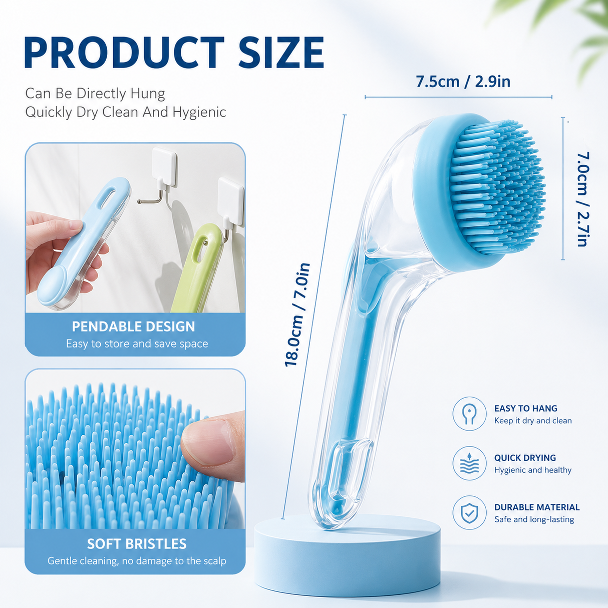 2-in-1 Pet Bath Brush & Shampoo Dispenser-2 PCS
