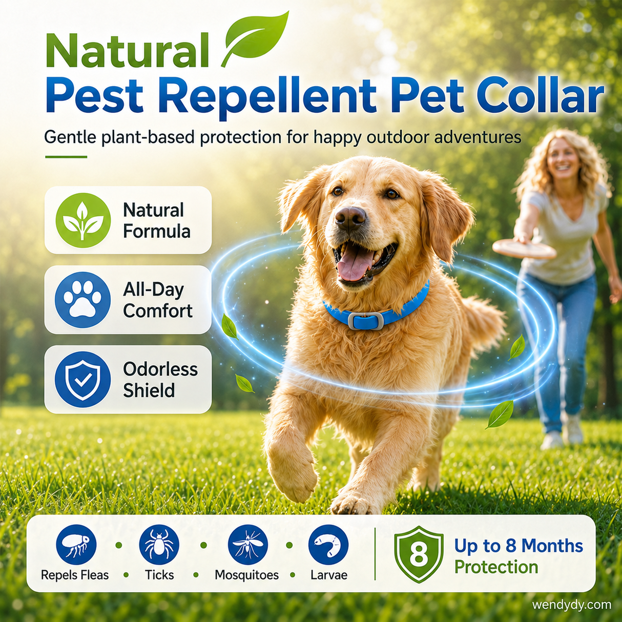 Natural Essential Oil Pet Pest Repellent Collar