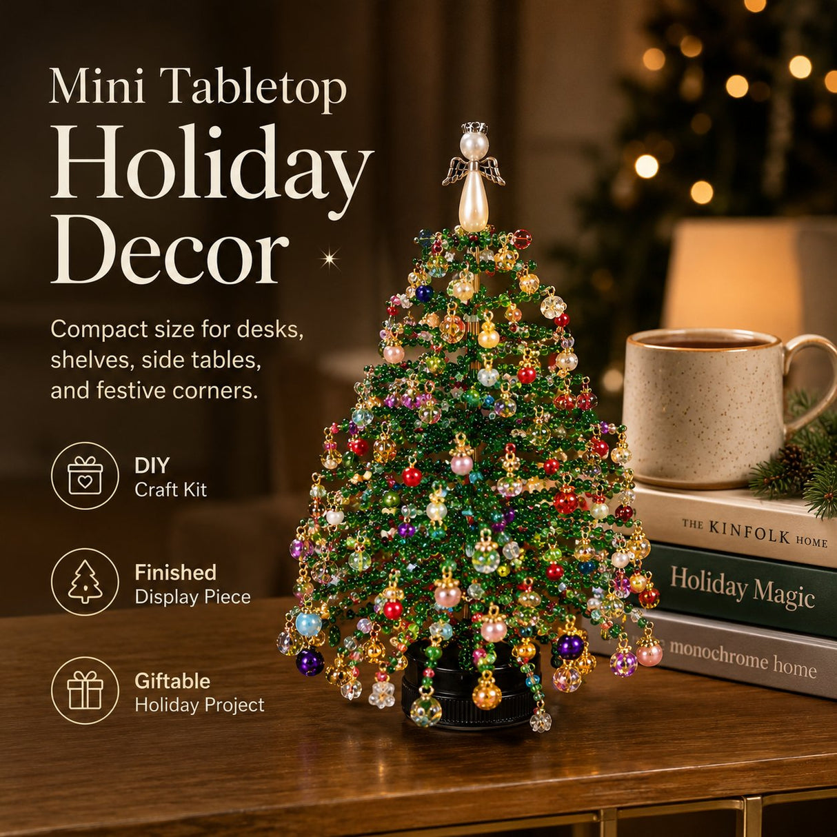 DIY Beaded Holiday Tree Craft Kit