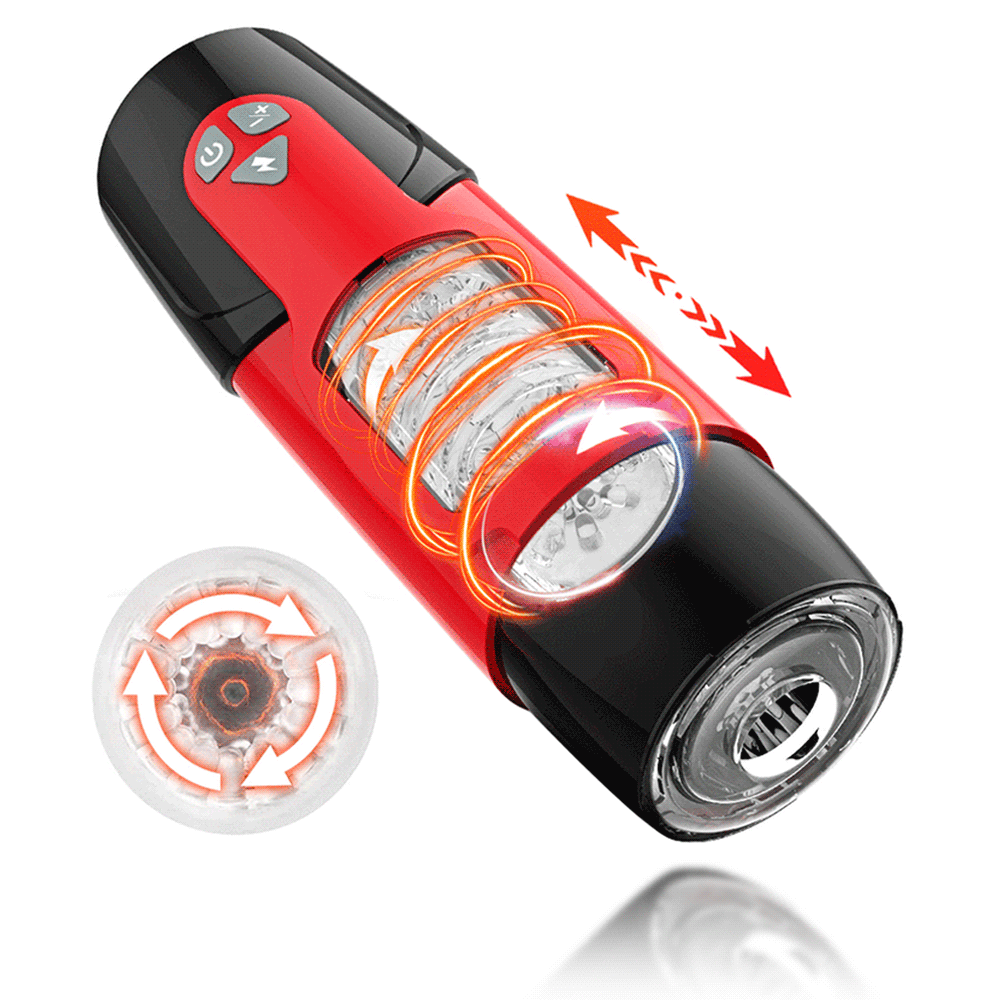 Dark Night Mens Masturbator - 7 Thrust Rotation Mode Sex Toy