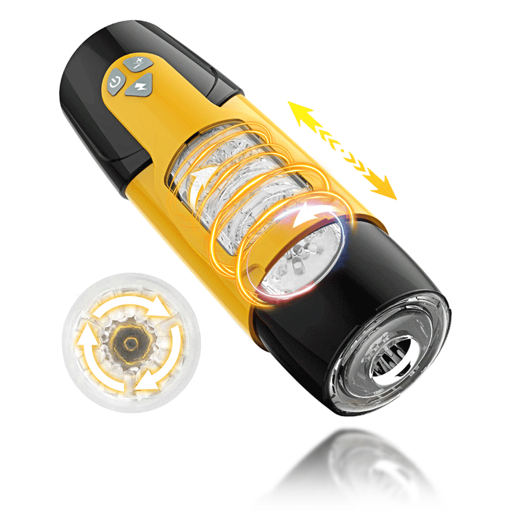 Dark Night Mens Masturbator - 7 Thrust Rotation Mode Sex Toy