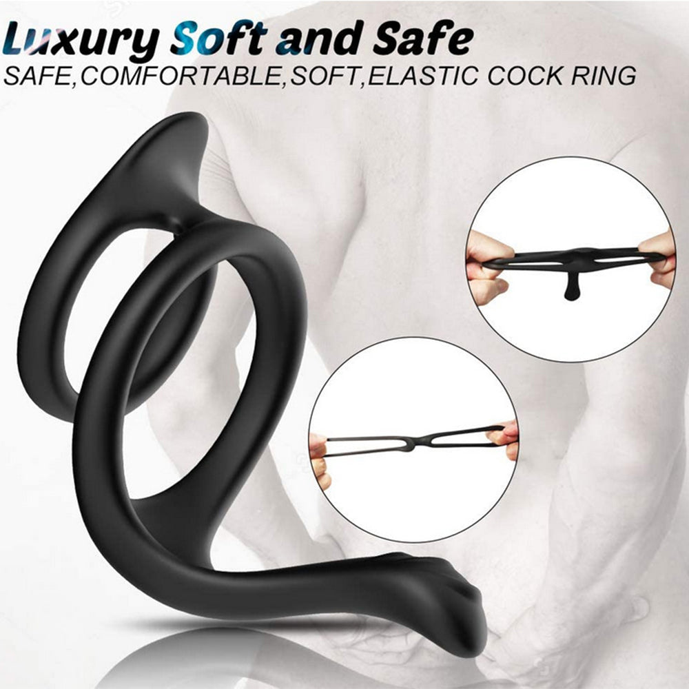 Double Ring Delay Lock Ring Silicone