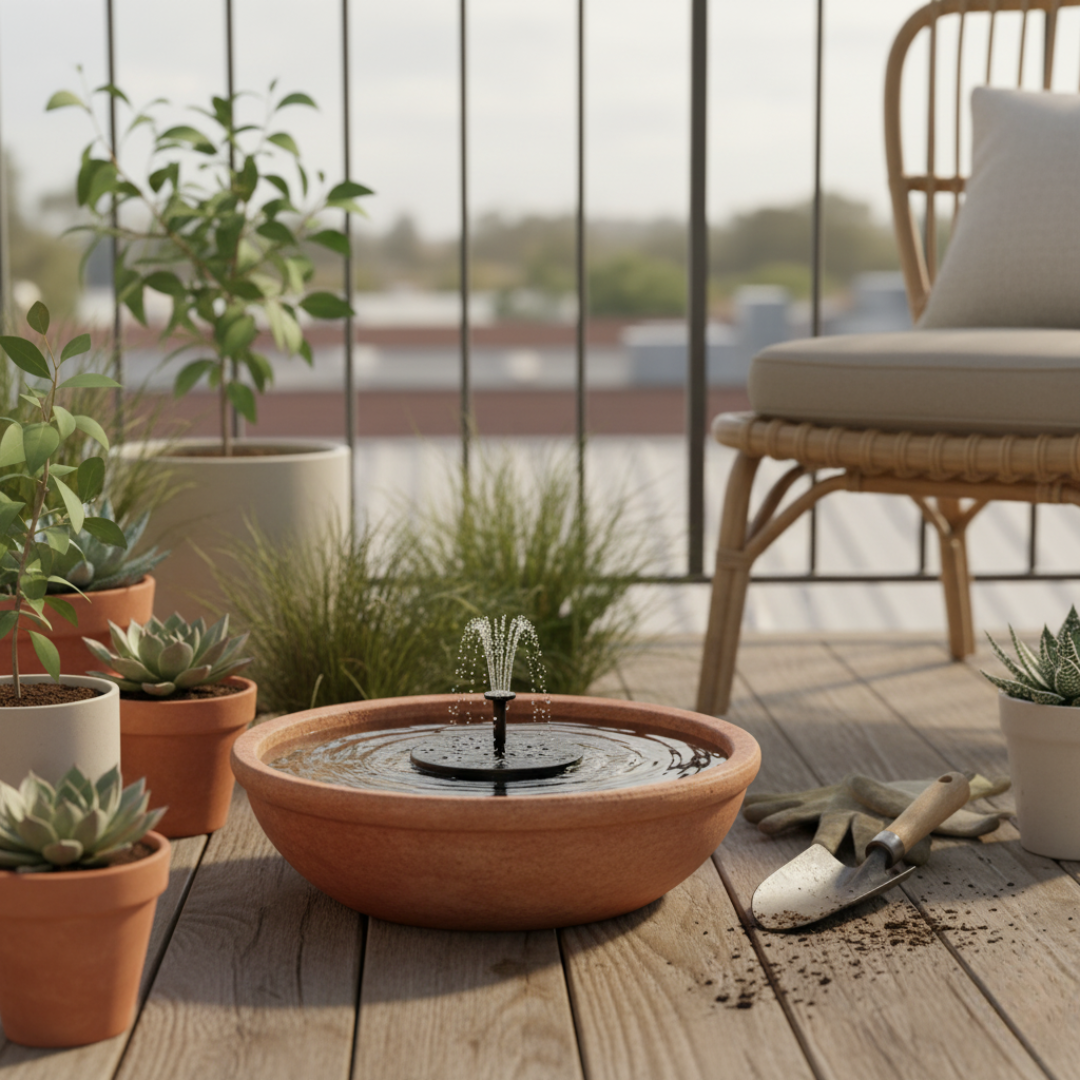Solar Fountain - Bring your own bowl