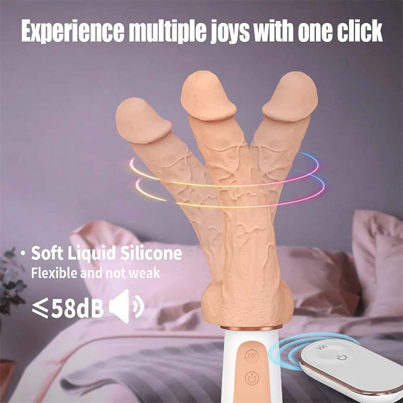 Fully Automatic Intelligent Heated 360-Degree Swinging Telescopic Dildo