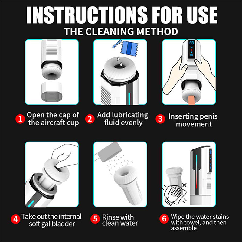 Fully Automatic Telescopic Rotating Intelligent Voice Heating Strong Suction Cup Masturbation Cup