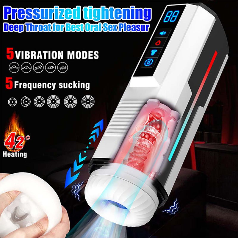Fully Automatic Telescopic Rotating Intelligent Voice Heating Strong Suction Cup Masturbation Cup