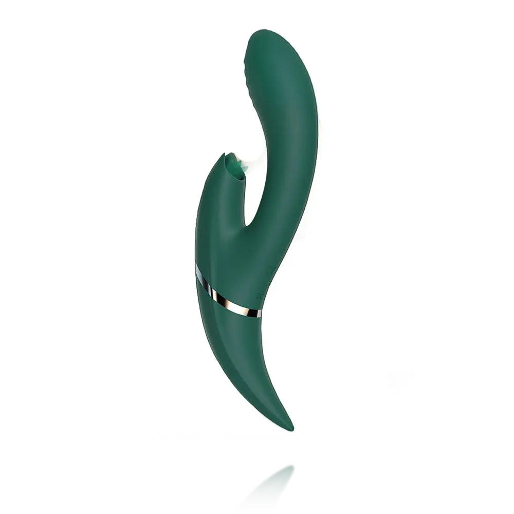 Bendable G-Spot Vibrator Sucking Tongue Licking WaterproofGreen Vibrating Dildos Clit  Sucking Vibrator  Allovers Dildo Vibrating Suction