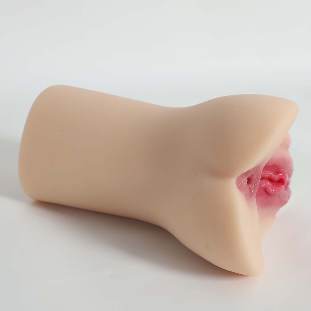 Dual Channel Pocket Pussy Real Texture Male Masturbator Toy