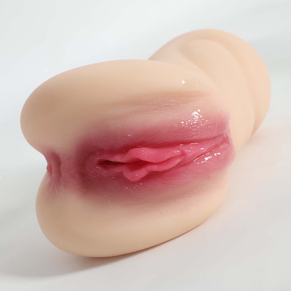 Men's Handheld Pocket Silicone Realistic Textured Pussy