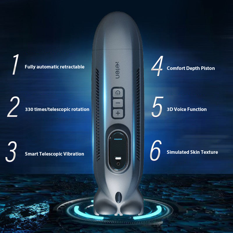 Leten Submarine Telescopic Vibration Sound Masturbation Cup