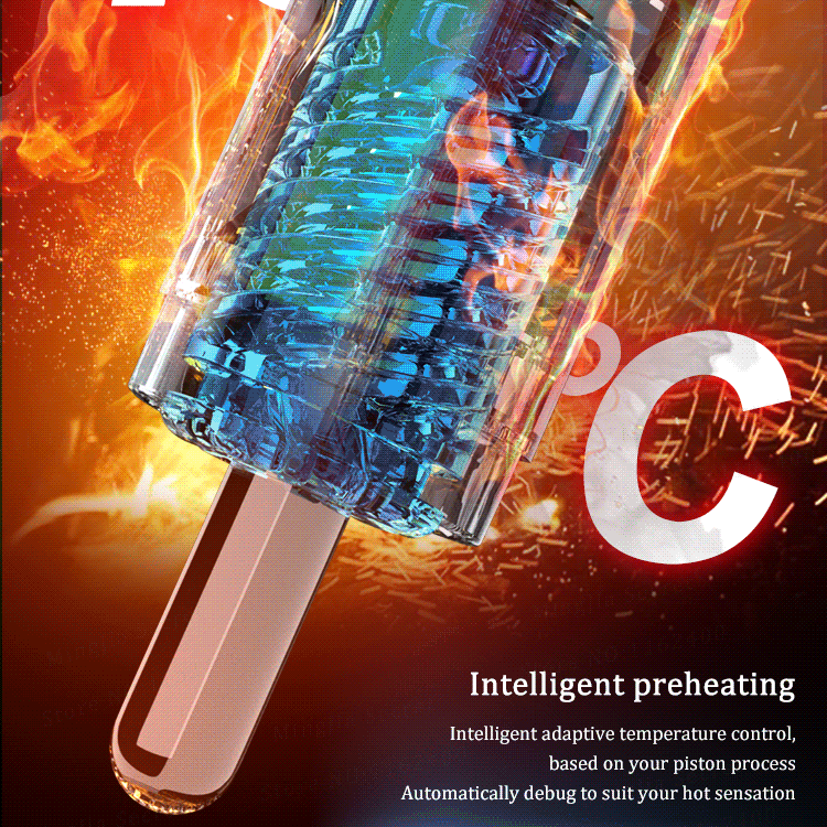 Leten Fury 10 Telescoping Vibration Intelligent Chip Control Men Sex Toys with Moaning & Heating Function