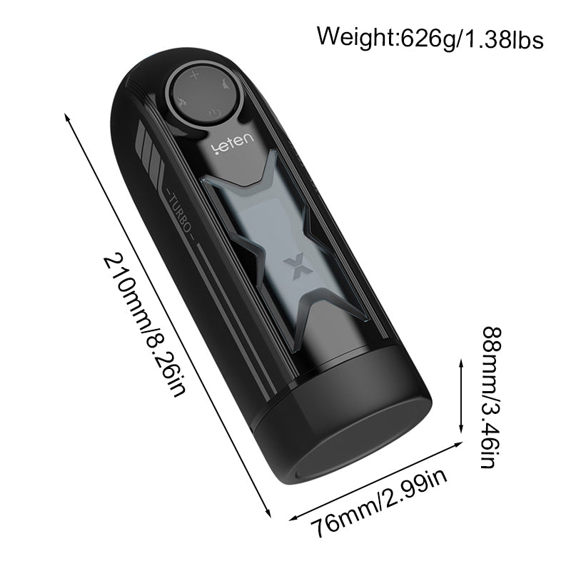 Leten Fury 10 Telescoping Vibration Intelligent Chip Control Men Sex Toys with Moaning & Heating Function