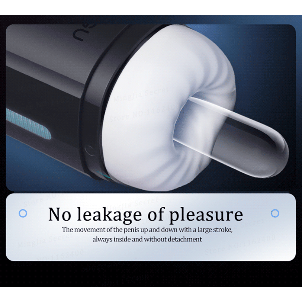 Leten – Black Hurricane Hole - 6 Modes Telescopic Suction Heating Male Masturbator
