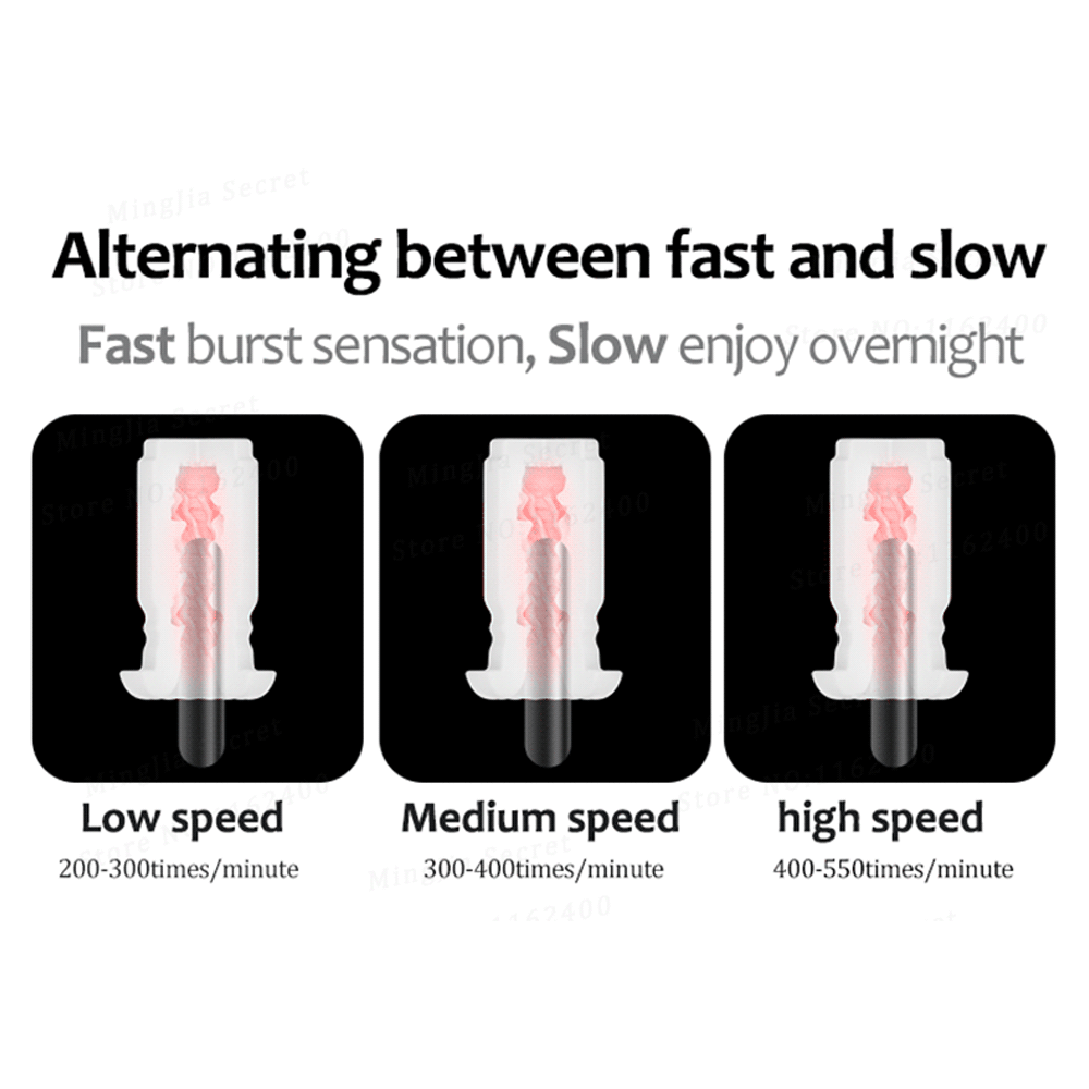 Leten – Black Hurricane Hole - 6 Modes Telescopic Suction Heating Male Masturbator