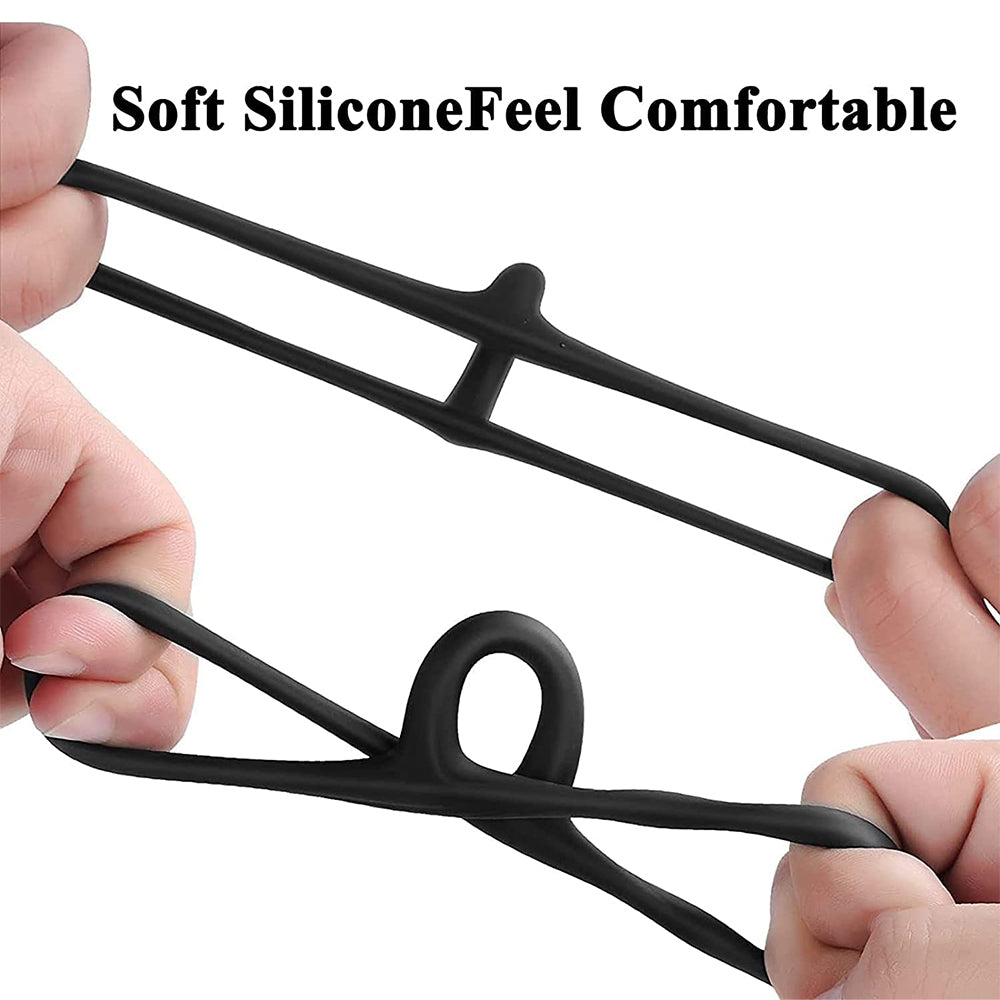 Lock Ring Silicone Penis Vibration Delay Ring