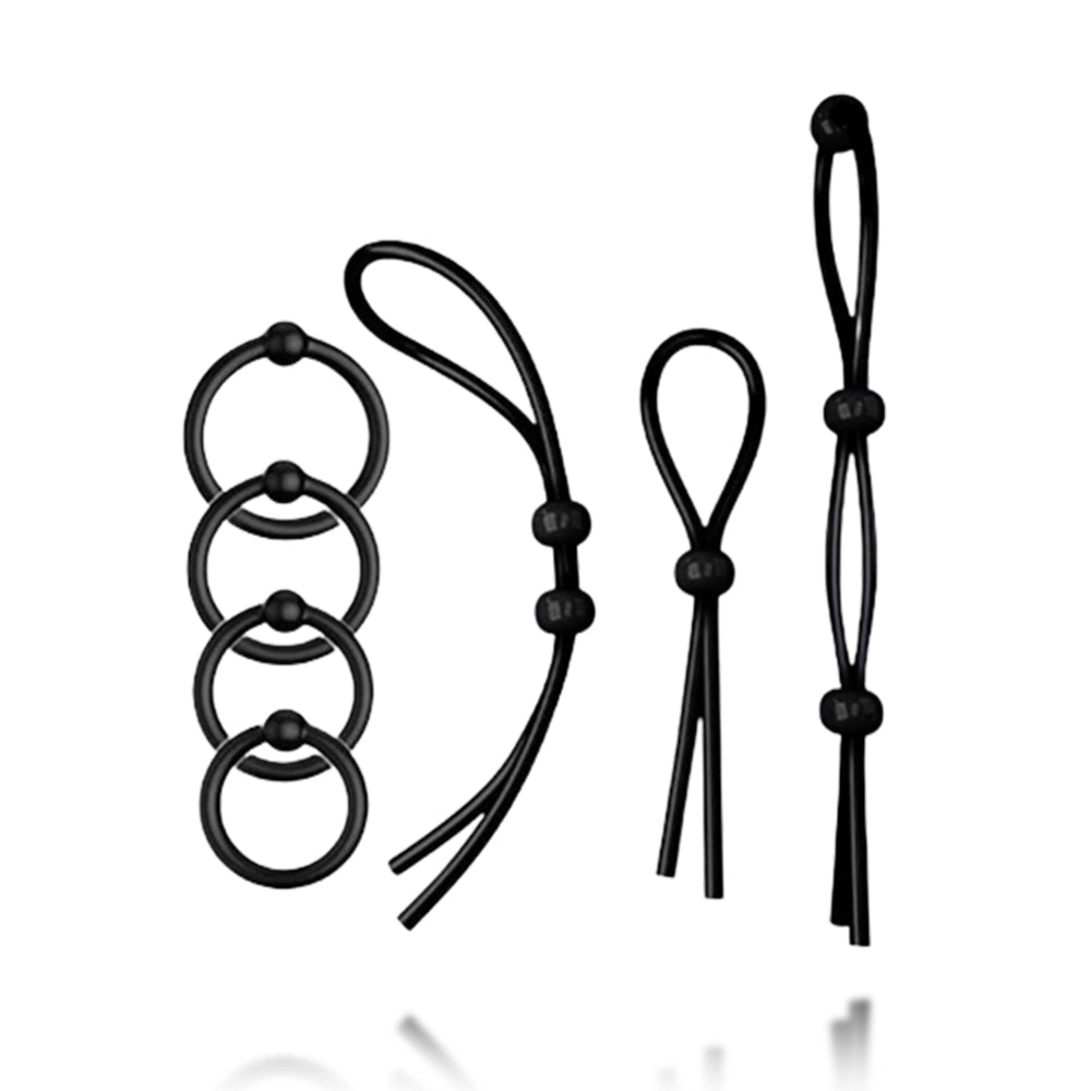 Lock Sperm Rope Time-Delay Penis Ring Silicone Lock Ring