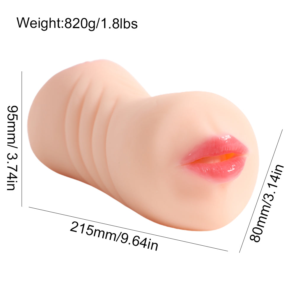 Lifelike Flexibility Pocket Pussy Dual Channel Vagina Anal Pussy Stroker