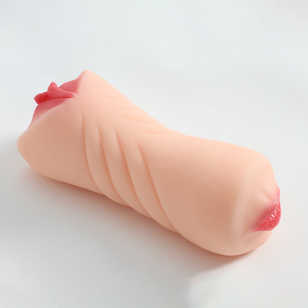 Lifelike Flexibility Pocket Pussy Dual Channel Vagina Anal Pussy Stroker