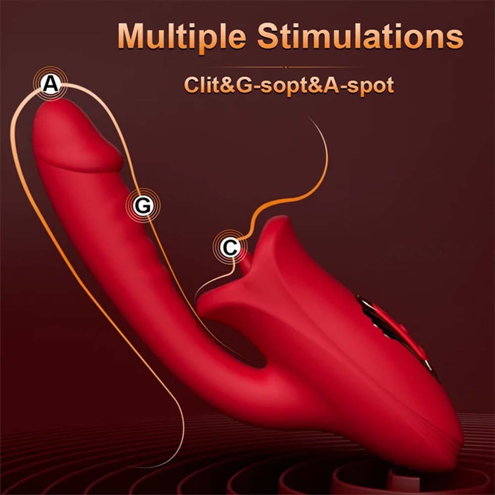 Mouth Shaped Lip Biting Vibrator With G Spot Vibrator