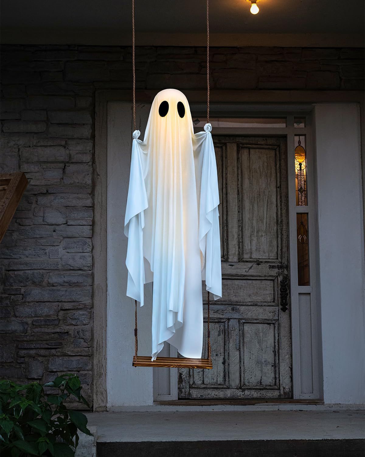 LED Swinging Ghost Halloween Decoration