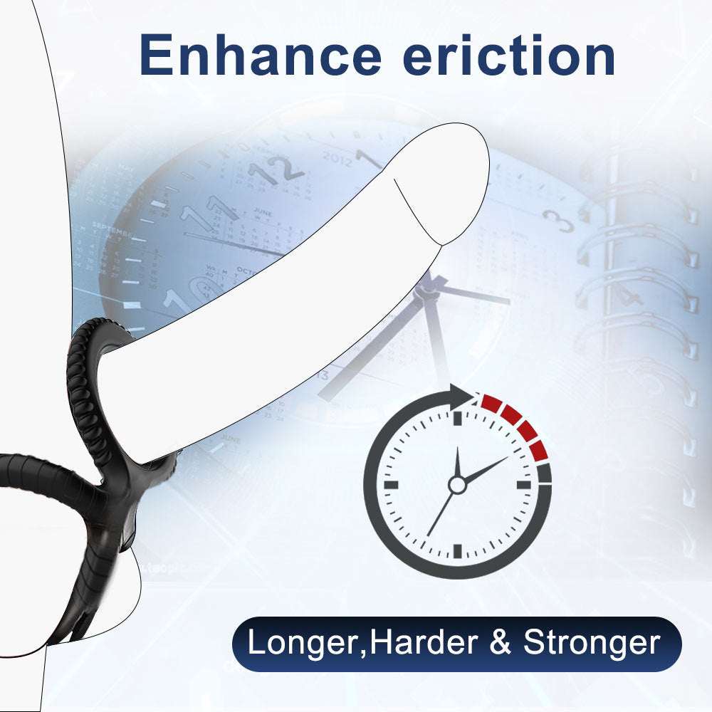 Silicone Scissors Lock Sperm Ring Double Penis Ring