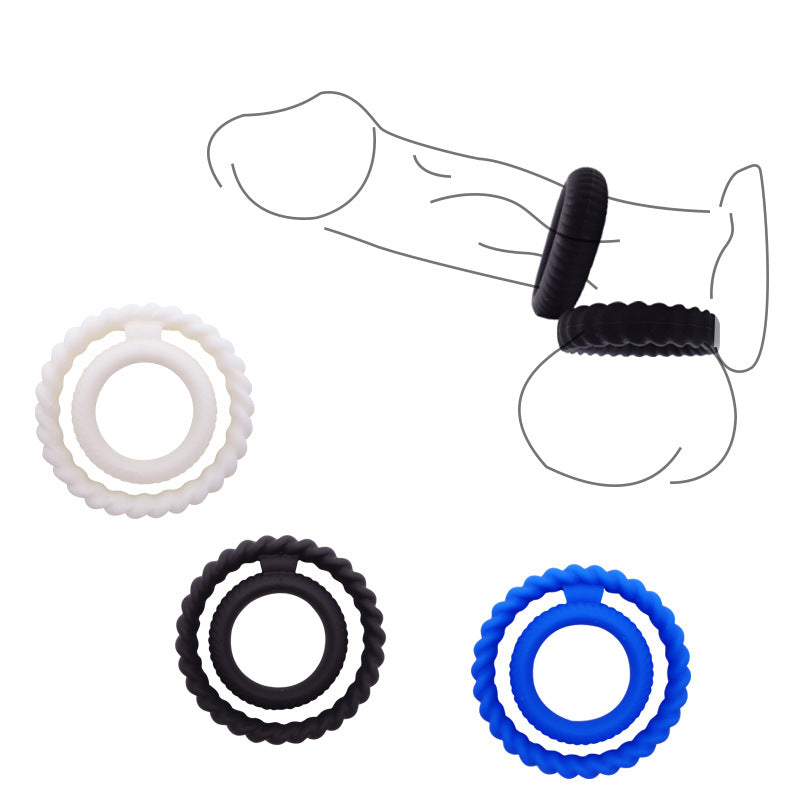 Silicone Double Ring For Couple Sex Penis Ring
