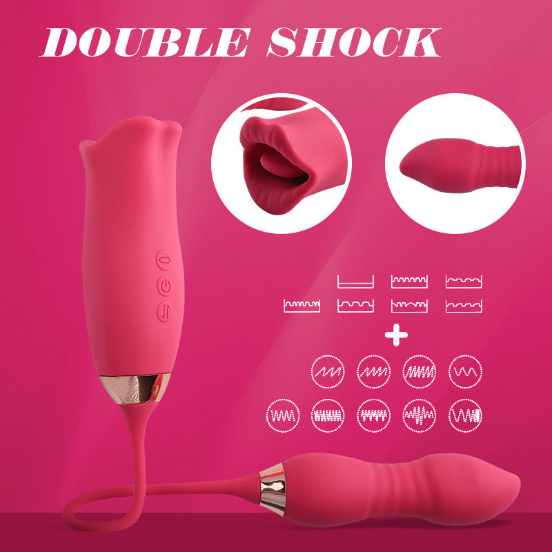 Red Lips Vibrator Tongue Sucking Female Masturbator